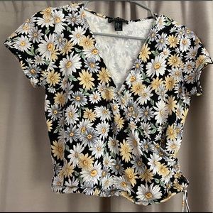 Forever 21 Sunflower Crop Top